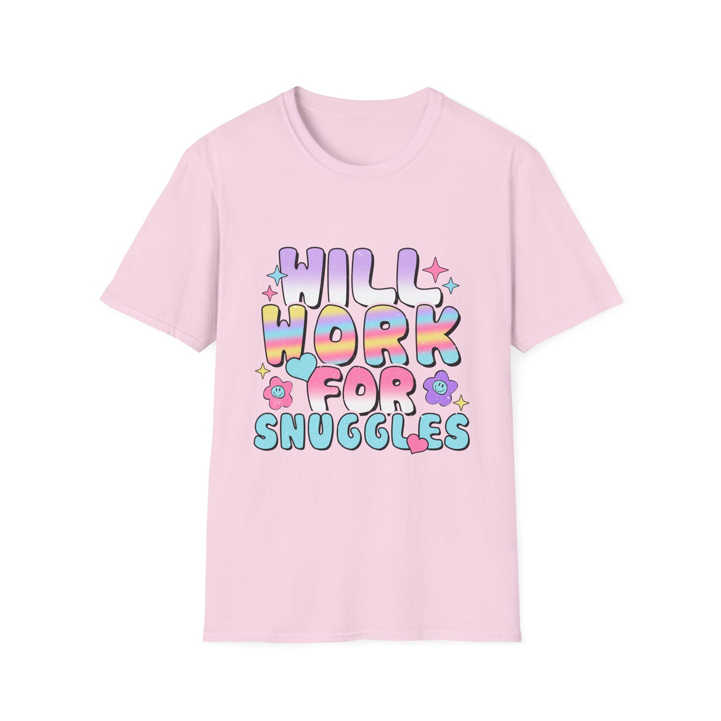 Cute Unisex T-Shirt - "Will Work for Snuggles" Design, Perfect Gift for NICU Nurses