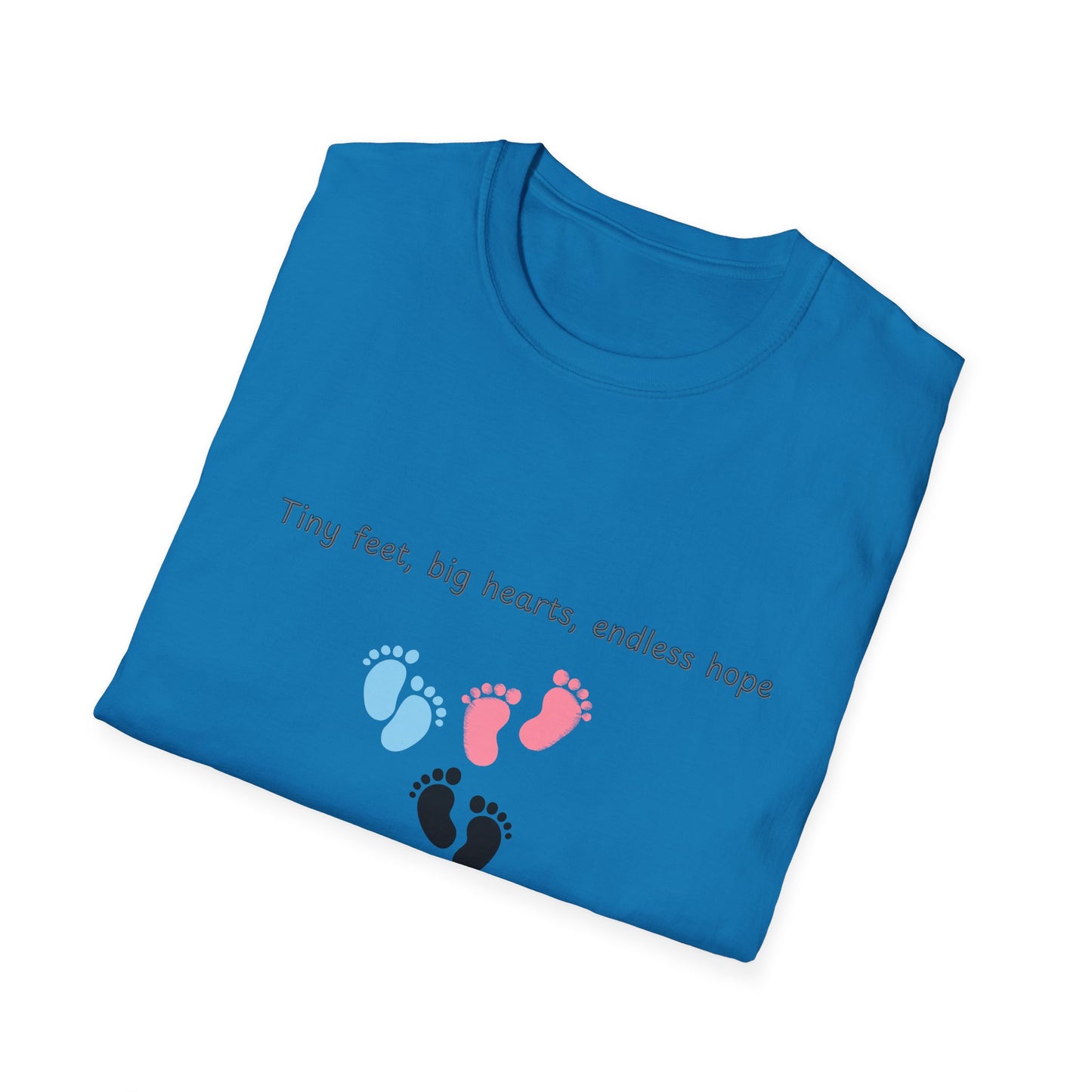 NICU RN Softstyle T-Shirt - Tiny Feet, Big Hearts, Endless Hope